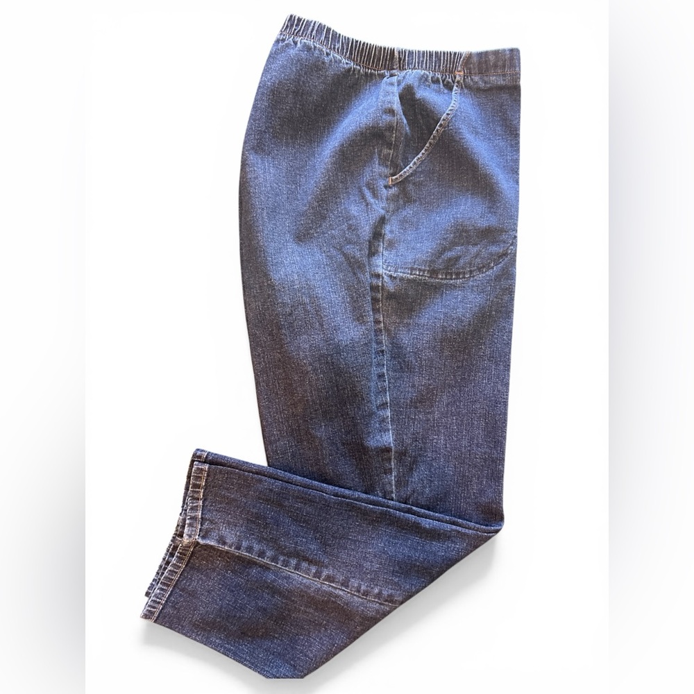 Just My Size Classic Stretch Denim Pull-On Pants - Picture 2 of 7
